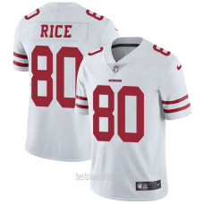 Mens San Francisco 49ers #80 Jerry Rice Limited White Road Vapor Jersey Bestplayer